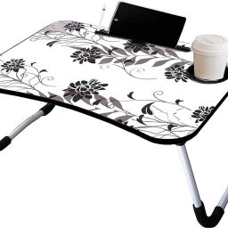 Floresta Wud Folding Table With Cup Holder Wood Portable Laptop Table-14