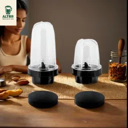 Pack of 2 Nutri Jars (635 ML & 372 ML) – Perfect for Smoothies, Chutneys & Idlis Mixer Juicer Jar-image-4
