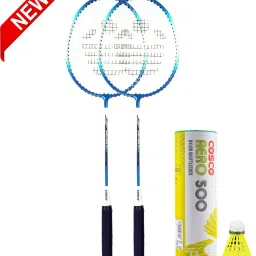 Badminton Racquet CB-86 + Aero 500 Shuttle Box Multicolor Strung Badminton Racquet-10