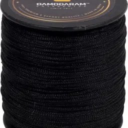 1mm Nylon Macrame Thread Cord Dori For Art Craft & DIY Projects (Black) Thread-25