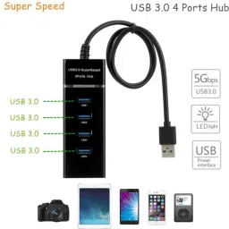 TERABYTE 4 Port USB HUB SuperSpeed 3.0 Portable Mini-Hub For Pendrive, Mouse, Keyboards, Camera, Mobile, Tablet, PC, Laptop, TV Etc ( USB Hub image 2