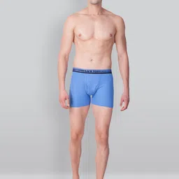 LUX VENUS Men Pack Of 2 Assorted Outer Elastic Cotton Trunks image 3