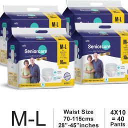 Adult Pull Up Diaper Pants(Waist Size (70-115 Cm | 28 -45 Inch) (10*4 Pcs) Adult Diapers - M - L-22