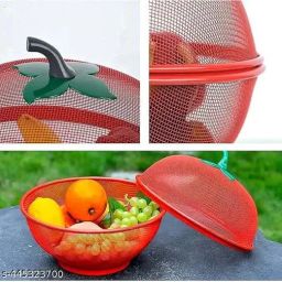 Apple Shape Fruits &r9t Vegetables Basket for Kitchen With Net Cover Stainless Steel Fruit & Vegetable Basket-image-89