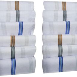 S4S White Raj Handkerchied Pack Of 12 ["White"] Handkerchief-image-22