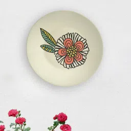 quirk india Multicolour Vintage American Spiral Flower Decorative Wall Plate-picture-35