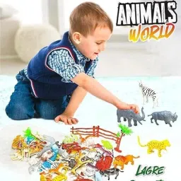 Forest Animal Toys for Kids Farm Animals Figures Toy Set of 12PCs-image-8
