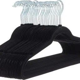 Black Pack of 10 Hangers Great Selection of Heavy Stainless Steel Cloth Hanger Steel Shirt Pack of 10 Hangers ForShirt-image-51