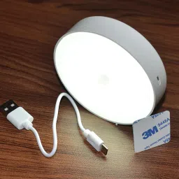 HANSHIKA ENTERPRISES 1 USB Rechargeable Operated LED Motion Sensor Wireless Wall Night Cold Light Motion Sensor Light image 2