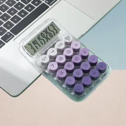 4754 Mechanical Calculator - Comfortable Typing, Transparent Gradient Design for Home BasicCalculator-8