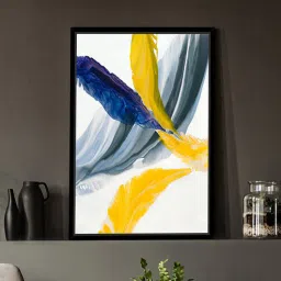 Art Street Canvas Painting Tricolor Theme Multicolor Wall Art Painting with Wooden Frame-picture-35