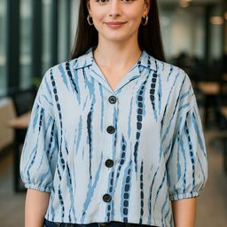 dressberry Women Boxy Fit Floral Print Lapel Collar Casual Shirt-picture-17
