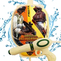Pubg Cartoon Holi Pichkari with Back Holding Tank Holi Pichkari for Kids Water Gun-13