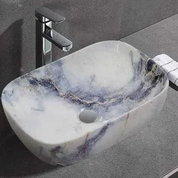 Wash Basin Countertop, Tabletop Ceramic Bathroom Sink/Basin. White,Blue 941 Table Top Basin-image-61