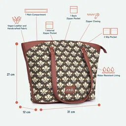 ZOUK Geometric Structured Sling Bag with Cut Work image 5