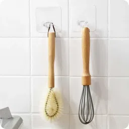 wishland Self Adhesive Wall Hooks for Power Plug Socket Holder, Toothbrush , Wall Mounted, Multi-Function Wall Storage Hook Pack Of 10 Pcs Hook 10 image 3