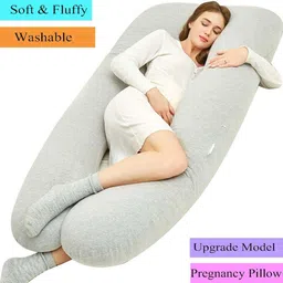 linenovation Microfibre Solid Pregnancy Pillow Pack of 1-picture-32