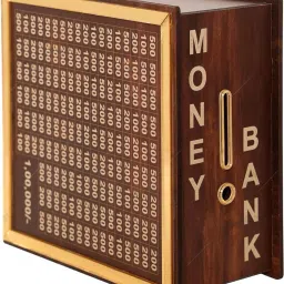 Wooden Money Saving Box|CashSaver MoneyBox with Counting Target|wooden Coin Bank Coin Bank-image-90