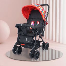LOLLIPOP LITE - THE COLORFUL PRAM/ BABY STROLLER (Red Black) Stroller-image-11