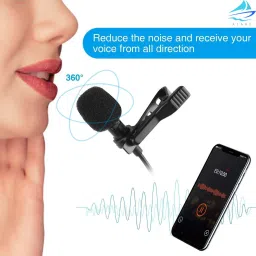 atarc Pack of 1 Mic 3.5mm /Clip Microphone for YouTube,Collar Mike,Voice Recording L1 Microphone image 5