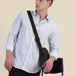 encore by INVICTUS Classic Slim Fit Micro Checked Casual Shirt-picture-1