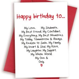 Happy Birthday to You My Love - My Soulmate, Unique Birthday Surprise Gift Greeting Card-image-16