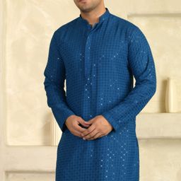 bexario Men Viscose Rayon Kurta Pyjama Set-picture-31