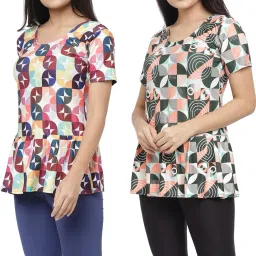 Geometric Print Women Swim-dress Multicolor Swimsuit-image-34