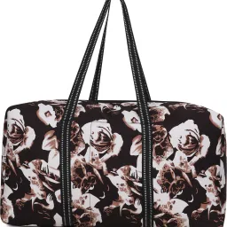 10 L Hand Duffel Bag - TT Brown Flower Girls Woman Travel Duffles Bag - Brown, White - Regular Capacity-image-48