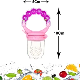 superdaze Bpa-Free Nipple Sucker Food Nibbler For Fruits With Rattle Handle Pack Of 2pcs Feeder image 3