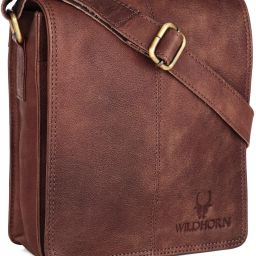 Brown Men Sling Bag - Mini Messenger Bag for Men I Multipurpose Crossbody Bag I Travel Bag with Adjustable Strap-image-41