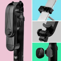 BUY SURETY 3in1 Selfie Stick multi-function Wireless Bluetooth XT-01 Selfie Stick with Remote Shutter Extendable Handheld Foldable Mini Tripod Stand for Smartphones Monopod Kit, Tripod image 3