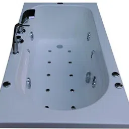 Melody 5 Ft Jacuzzi with Bubble Bath and Filler System - White Free-standing Bathtub-image-94