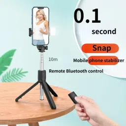JAIKSON ™ R1 Wireless Selfie Stick with Remote, 3-in-1 Multifunctional Selfie Stick, Tripod, Monopod Stand & Mobile Stand Compatible with All Mobile Phones Bluetooth Selfie Stick image 3