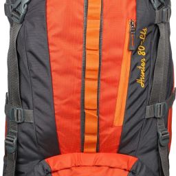 Hunter 80 ltrs Trackign Laptop Bags Mountaineering Hiking Bag with Rain Cover Mount Track Travel Backpacks Rucksack - (Grey and Orange) Rucksack - 80 L-image-30