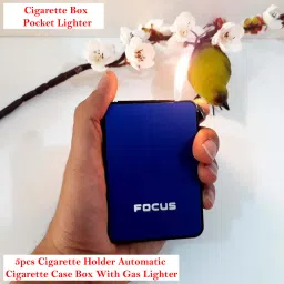 bikrify NEW Cigarette Case with Refillable Lighter 2 in 1 ALUMINIUM Cigarette Case Box Hidden Cigarette Case Lighter::2+1 Cigarette Case Lighter Pocket Lighter image 4