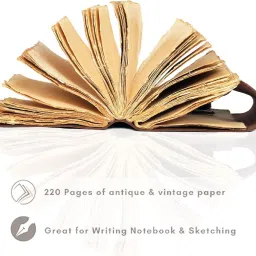 divya vintage craft Handmade Printed Diary With deckle Paper C Lock A5 Diary Plain 160 Pages image 3