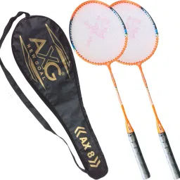 Unstoppable Badminton Racquets Set of 2 Orange Strung Badminton Racquet-image-40