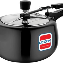 By United Ekta Engg. Royale Duo 3 Litre Hard Anodised Innerlid Pressure Cooker 3 L Induction Bottom Pressure Cooker-1