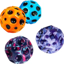 Premium Quality High Bounce Ball Moon Ball|Crazy Ball|Ball for Pool (Pack of 4)-25