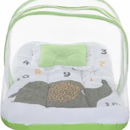 Multicolor Digital Elephant Print On White Base Design Bedding Set Standard Crib-15