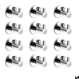 Angle Valve FLT (Set of 12) | Full Brass | Premium Quality | Std 1/2" BSP Thread | With Wall Flanges | Quarter turn movement Angle Cock Faucet-image-50