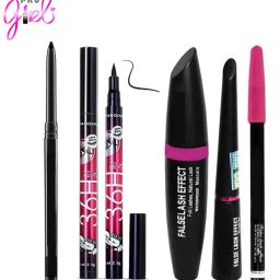 HDA64 Makeup Users 3 g Deep Black & 3in1 Beauty Eyeliner-image-1