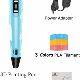 trocshop 3D Printing Pen with LCD Display & FREE 3 ,1.75 mm, 10 Metre Each PLA Filament Refills, Multicolour 3D Printer Pen image 4