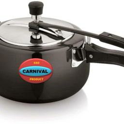 Elite Model Black Pressure Cooker, Hard Anodised Inner Lid Cooker 5 L Induction Bottom Pressure Cooker-image-22