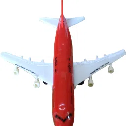neoinsta shopping Medium size pull back 747 airplane toy for kids red white color image 2