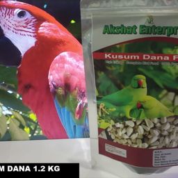akshat enterprises Kusum Dana Kardi Seed Bird Food for Parrots, Cockatiel 1.2 kg Dry Adult, Senior, Young Bird Food-picture-0
