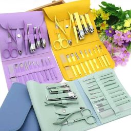 16 Piece Manicure & Pedicure Set Stainless Steel-image-43
