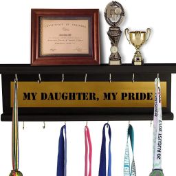 Medal Holder 2 Wooden Wall Shelf-image-82