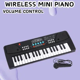 (Piano Keyboard) Toy with 37 Key, Recording and Mic, Adapter for DC Power W308 (Piano Keyboard) Toy with 37 Key, Recording and Mic, Adapter for DC Power W308 Analog Portable Keyboard-0